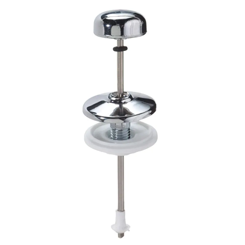 Alç para autoclismo vertical reta baixa cromada 130 mm.