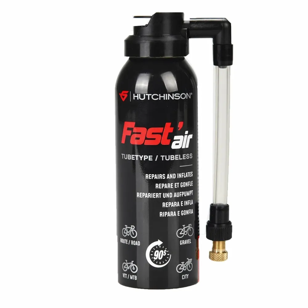 HUTCHINSON FAST'AIR Spray de reparação de furos com espigão 125 ml