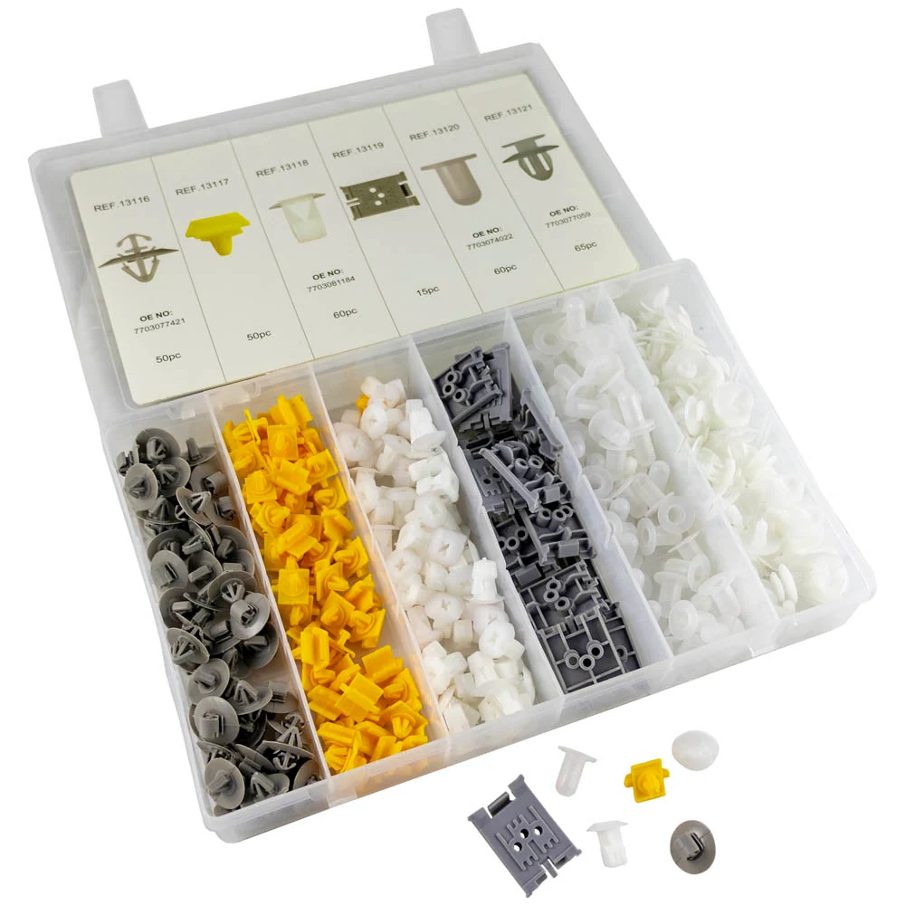 ASSORTIMENTO CLIP DI FISSAGGIO PER RENAULT 300 PEZZI 52897 JBM