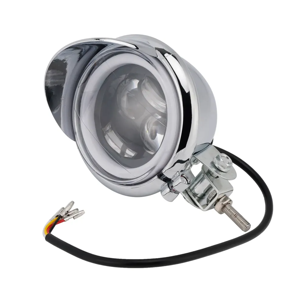 #D62 Lampo do farol Spotlight Universal Coler Switch Cits Chrome Motorcycle