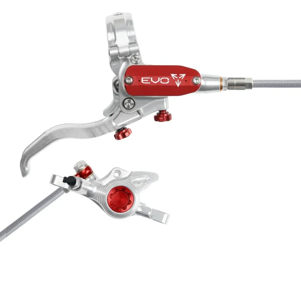Travão de disco traseiro HOPE TECH 4 EVO X2 PM Aviation, Prata/Vermelho