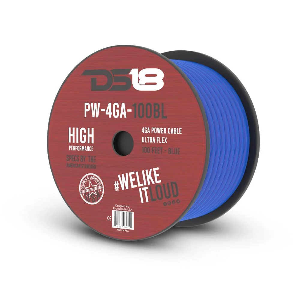 PW-4GA-100BL 4-GA CCA Ground, Power Cable, 100 Feet